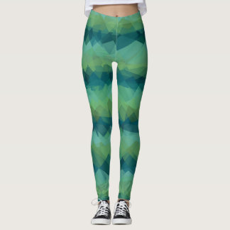 Mint Blue Modern Geometric Mönster Leggings