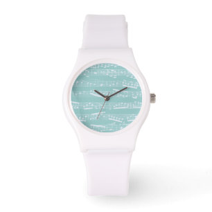 Mint blue musik noter armbandsur