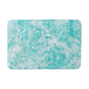 Mint Blue & White Marble Struktur Badrumsmatta