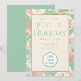 Mint & Blush Retro | Logoberedd Corporate Julkort