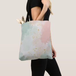 Mint Blush Rosa Abstrakt Populär Kollektion Tygkasse