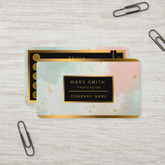Mint Blush Rosa Abstrakt Populär Kollektion Visitkort