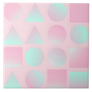 Mint Blush Rosa Abstrakt Trendig Kollektion Kakelplatta