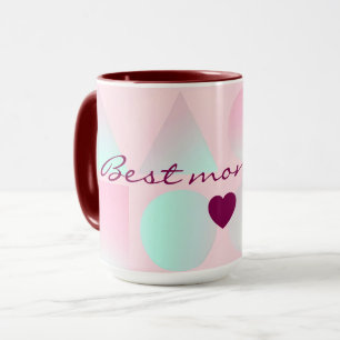 Mint Blush Rosa Abstrakt Trendig Samling Mugg