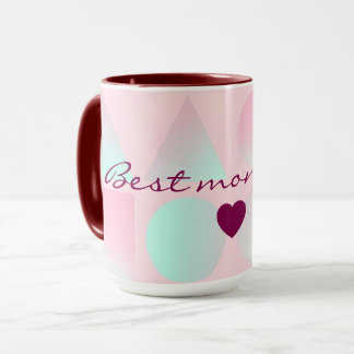 Mint Blush Rosa Abstrakt Trendig Samling Mugg