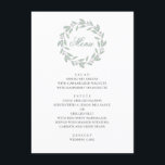 Mint botanical bröllop. Elegant enkelt blad Meny<br><div class="desc">Menyn elegant mint botanical bröllop. Lämpligt för födelsedag,  årsdag och andra party. Kontakta mig om du behöver fler artiklar.</div>