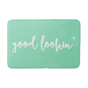 Mint Bra Lookin' Calligraphy Script Bath Mat Badrumsmatta