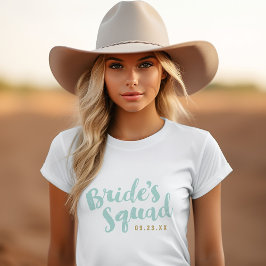 Mint Brides Squad Personlig Brudens sida Tanker Tee Shirt