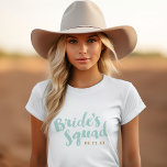 Mint Brides Squad Personlig Brudens sida Tanker Tröja<br><div class="desc">Anpassningsbar brudens sida utlöser och tanker med "Torgrafik" i ett snyggt-penselskript. Anpassa den med bröllop-datum,  bröllop-hashtagg,  namn eller annan anpassningsbar. Perfektens gåva till brud,  brudgumm och bröllopsfest till bära för bakteriepartiet eller bröllopsdagen!</div>
