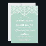 Mint Brocade Snöre bröllopsinbjudan Inbjudningar<br><div class="desc">Elegant och viskbrocad snöre mönster. Andra färg och matchande artiklar är tillgängliga.</div>