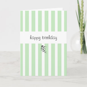 Mint Candy Rand Birthday Card Kort