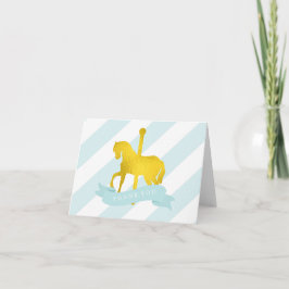 Mint Carousel Horse Birthday Tack Kort