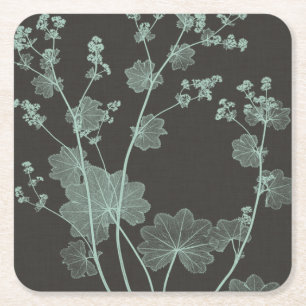 Mint & Charcoal Nature Study I Underlägg Papper Kvadrat