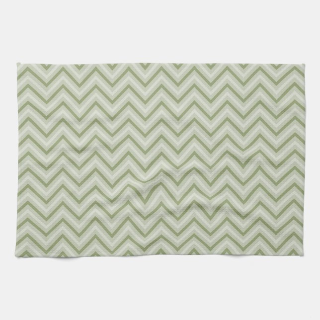 Mint Chevron Kökshandduk (Horisontell)