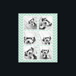 Mint Chevron Mönster med Trendig 6 Photo Collage Canvastryck<br><div class="desc">Använda Instagram-konto bilder eller andra populära delningsappar med sex kvadratfoton för att skapa en unik och personlig gåva. Eller så kan du behålla hipstervalpen och göra ett trendig till keepy. Om du behöver justera bilder klickar du på verktyg för att anpassa ändringar.</div>