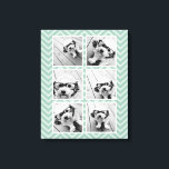 Mint Chevron Mönster med Trendig 6 Photo Collage Canvastryck<br><div class="desc">Använda Instagram-konto bilder eller andra populära delningsappar med sex kvadratfoton för att skapa en unik och personlig gåva. Eller så kan du behålla hipstervalpen och göra ett trendig till keepy. Om du behöver justera bilder klickar du på verktyg för att anpassa ändringar.</div>