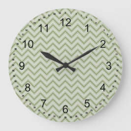 Mint Chevron Stor Klocka