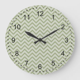 Mint Chevron Stor Klocka