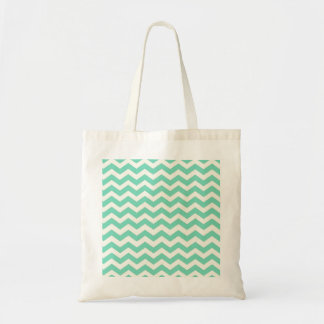Mint Chevron Stripes Bag Tygkasse