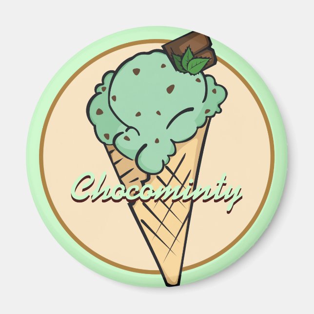 Mint Chocolat-chip Ice Cream Magnet (Framsidan)
