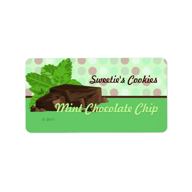 Mint Chocolate Chip-etiketter Adressetikett (Framsidan)