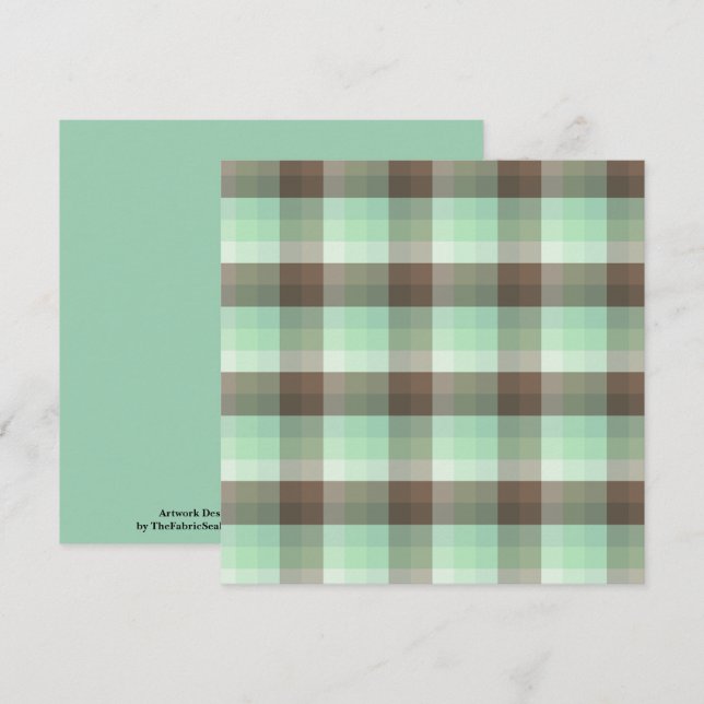 Mint Chocolate Chip Färg block Play Rand Kort (Fram/baksida)