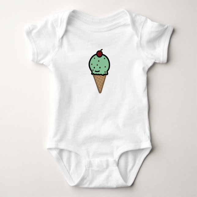 Mint Chocolate Chip Ice Cream T Shirt (Framsida)