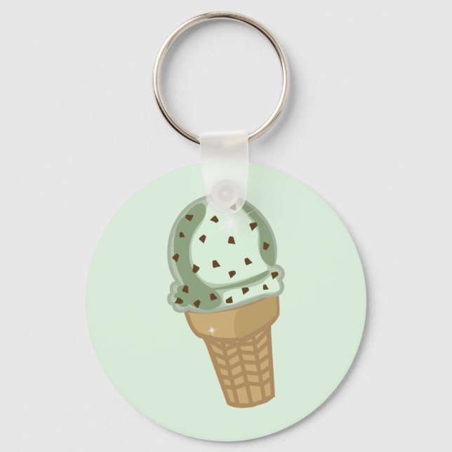 Mint Chocolate Chip Nyckelring (Framsida)