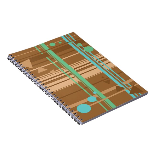 Mint Chocolate Geometry Anteckningsbok Med Spiral (Högra Sidan)