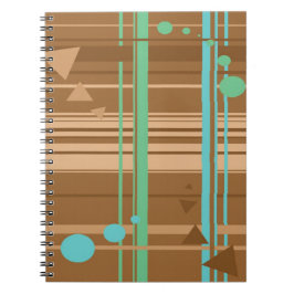 Mint Chocolate Geometry Anteckningsbok Med Spiral