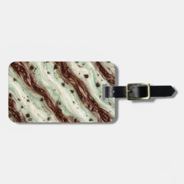 Mint Choklad Chip Milkshake Marmorerad Design Bagagebricka