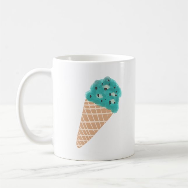 Mint Chokladflingad Glasskon Gift Kaffemugg (Vänster)