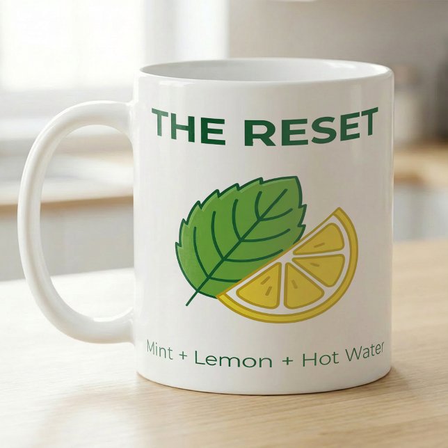 Mint Citron och Varmvatten Återställningsrecept Te Kaffemugg (Skapare uppladdad)