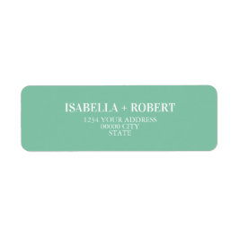Mint Classic Personlig bröllop Returadress Etikett