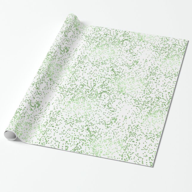 Mint Confetti-punkter Presentpapper (Utrullad)
