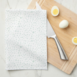 Mint Confetti Watercolor Dots Kitchen Towel Kökshandduk