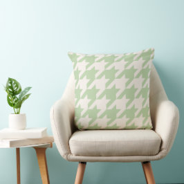 Mint Cream Houndstooth Dekorativ kudde