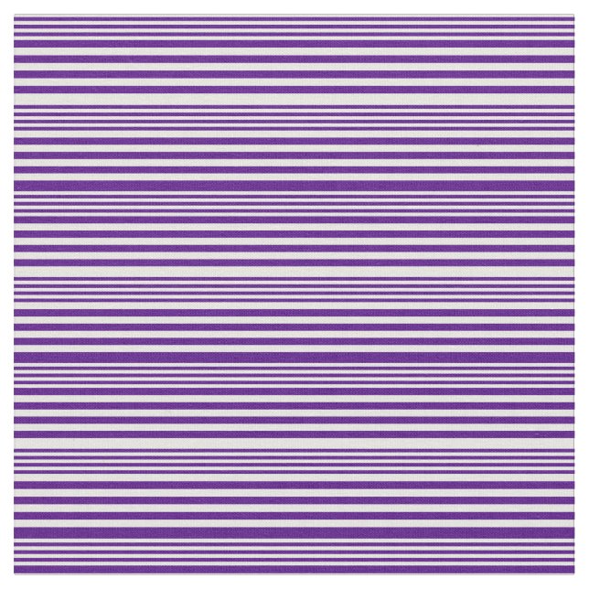 Mint Cream & Indigo Färgad Rand Tyg (Närbild)