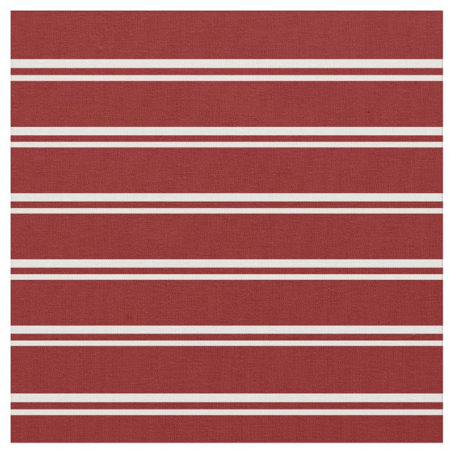 Mint Cream & Maroon Färgad Lining Mönster Tyg (Närbild)
