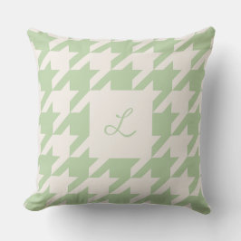Mint Cream Monogrammed Dekorativ kudde