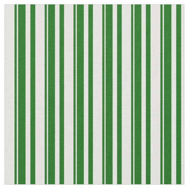 Mint Cream och Mörk grönt Färgad Linjer Mönster Tyg (Närbild)