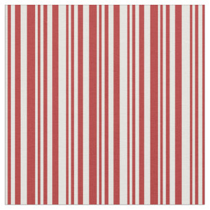 Mint Cream och Red Färgad Linjer Mönster Tyg