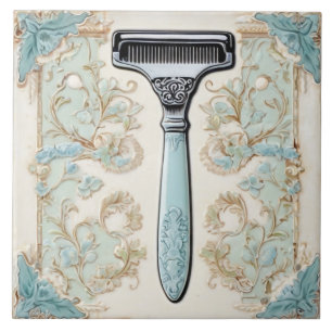 Mint & Cream Shaving Razor Shaver Funny Bathroom Kakelplatta