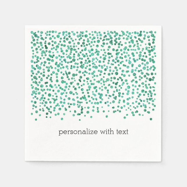 Mint Dazzle Confetti Pappersservett (Framsidan)
