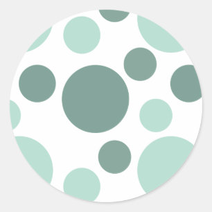 Mint Dots Runt Klistermärke