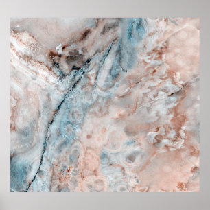 Mint Emperador marble, aqua kalksten Poster