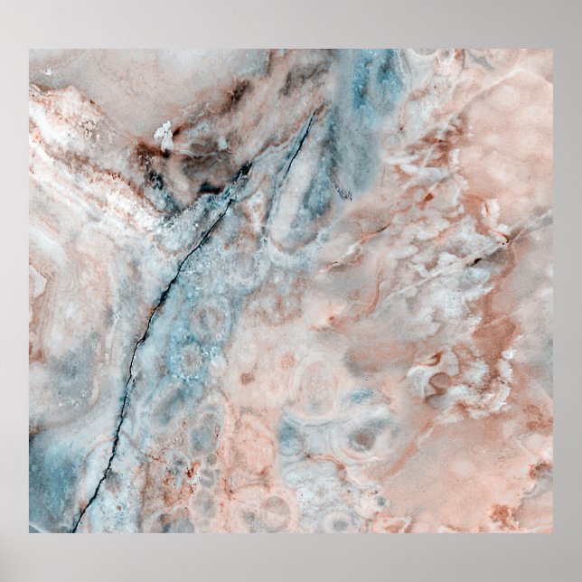 Mint Emperador marble, aqua kalksten Poster (Framsidan)