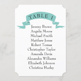 Mint enkelt sittdiagram för bröllop. inbjudningar