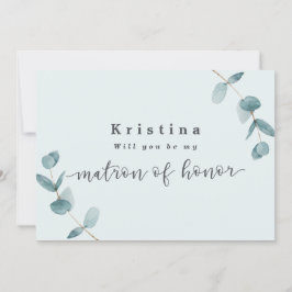 Mint Eucalyptus Matron of Honor Frieri kort