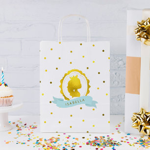 Mint Faux Guld Cameo och Confetti Dots